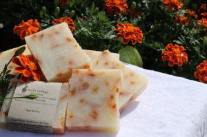 Sunshine soap, with real marigold petals... Hello there! 